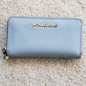 Blue Michael Kors wallet